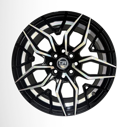 Juego De Rin 15" De Lujo (15x7.0 8x100/114.3) BMF BLACK CRW3 151256 Juego de 4 Rines