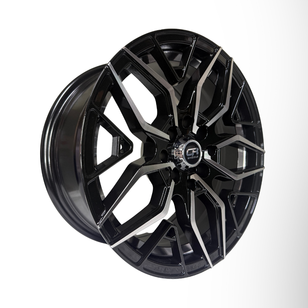 Juego De Rin 15" De Lujo (15x7.0 8x100/114.3) BMF BLACK CRW3 151256 Juego de 4 Rines