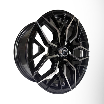 Juego De Rin 15" De Lujo (15x7.0 8x100/114.3) BMF BLACK CRW3 151256 Juego de 4 Rines
