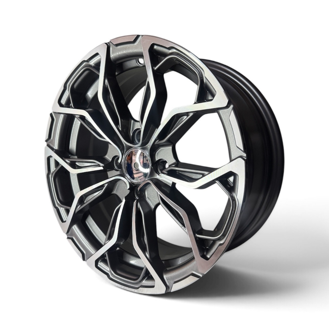 Juego De Rin 15 De Lujo (15X6.5 4X100) CRW3 155672 GM MF Gris Juego De 4 Rines