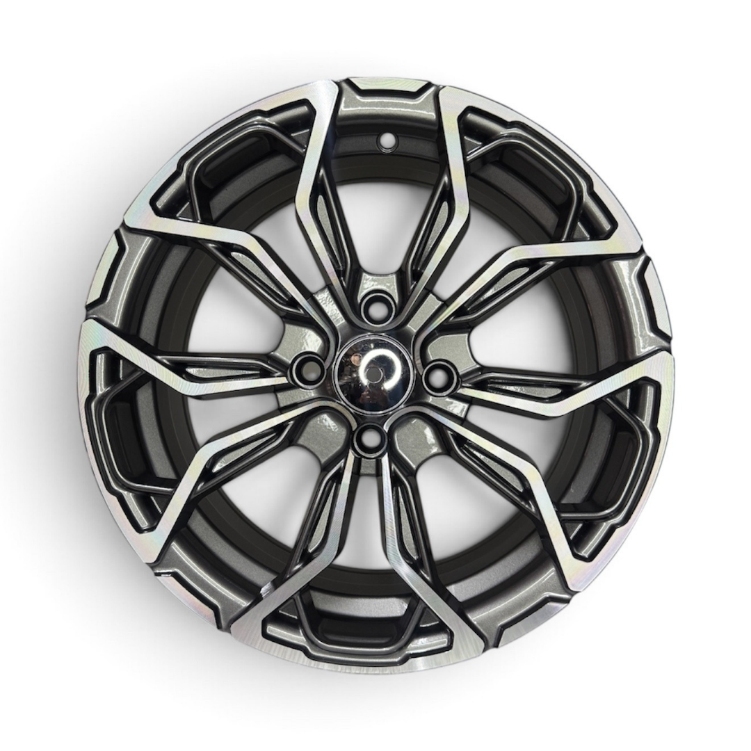 Juego De Rin 15 De Lujo (15X6.5 4X100) CRW3 155672 GM MF Gris Juego De 4 Rines