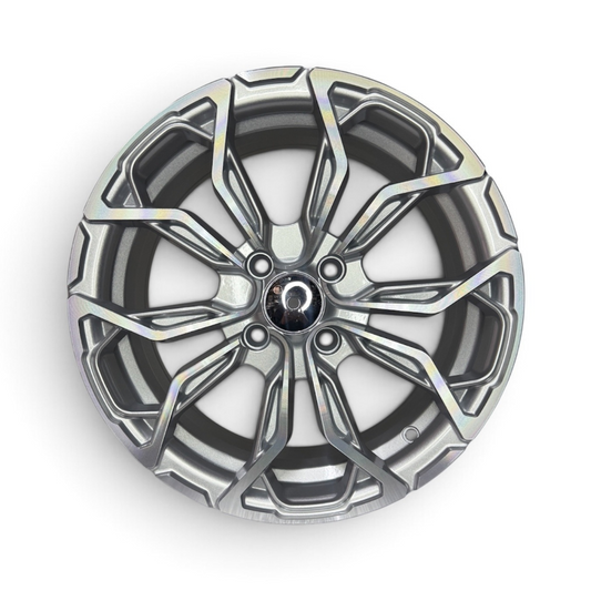 Juego De Rin 15 De Lujo (15X6.5 4X100) CRW3 155672 SMF Plata Juego De 4 Rines