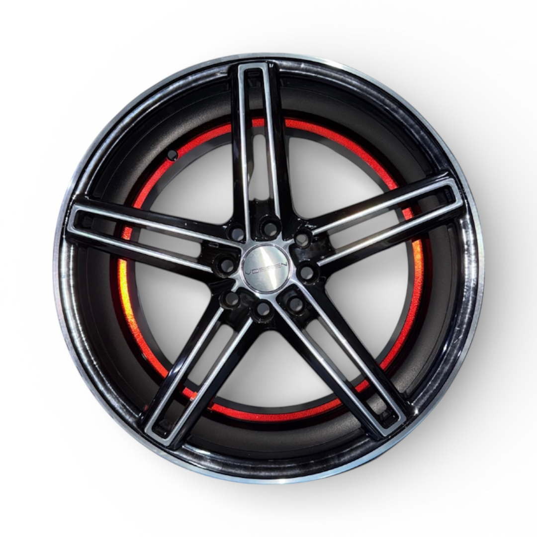 Juego De Rin 17" de Lujo (17X8.0 4X100/114.3) 270 ROJO Juego De 4 Rines