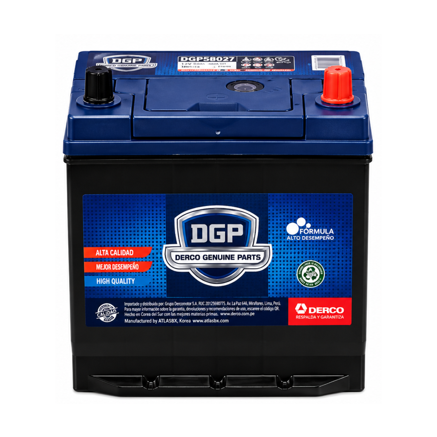 Baterías DGP MF40B19FL 35AH 300CCA ATOS,KIA,SPARK (NS40) 450AMP